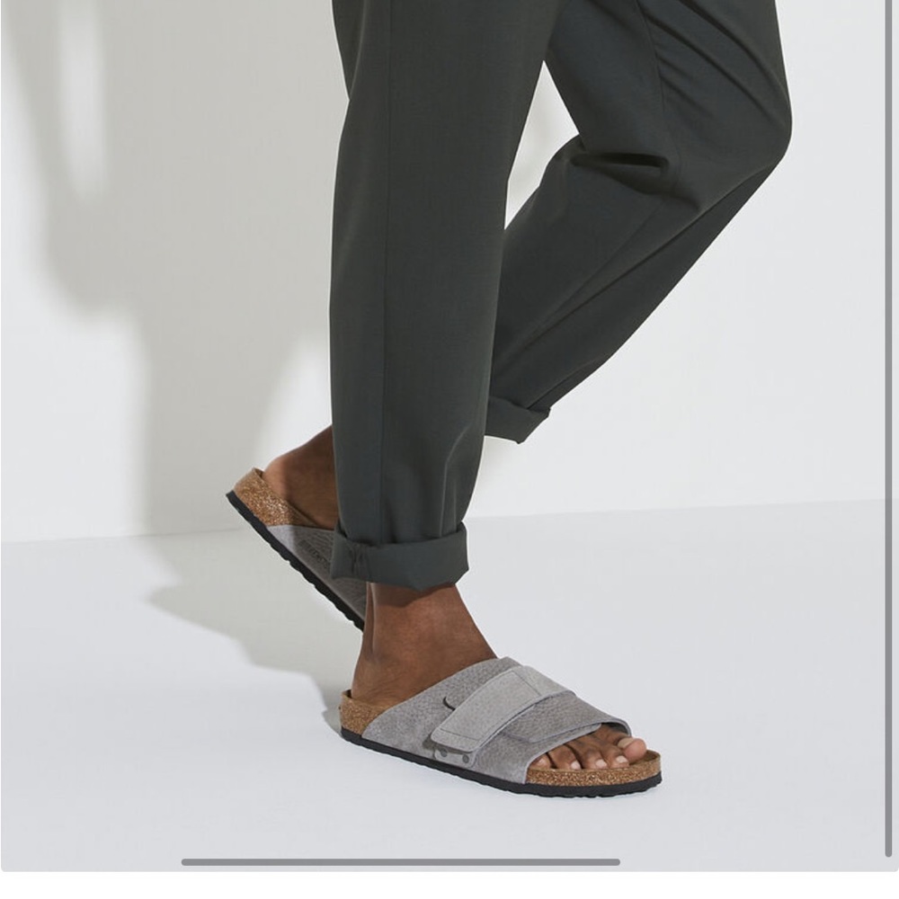 Birkenstock New w/ Box Kyoto Desert Buck Whale Gray Nubuck Soft Footbed Regular